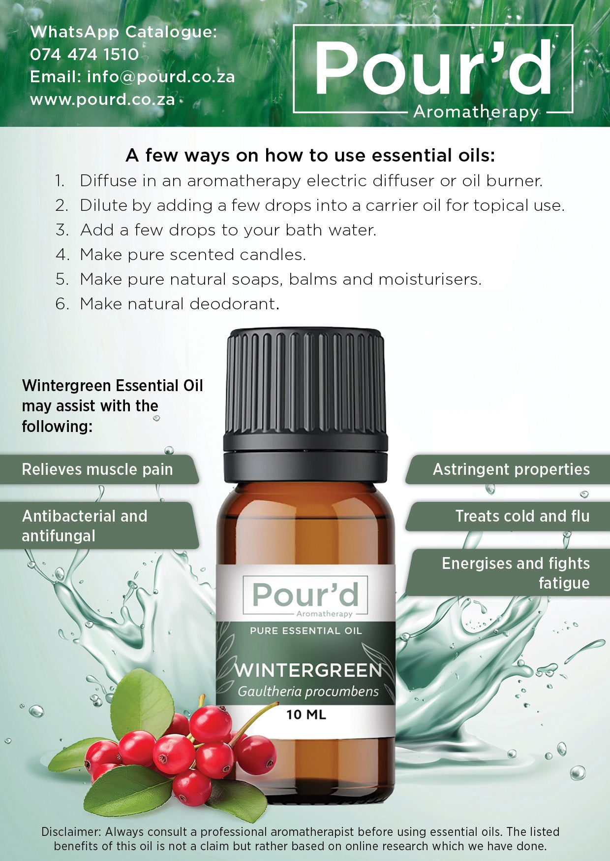 Wintergreen Pure Essential Oil 10ml