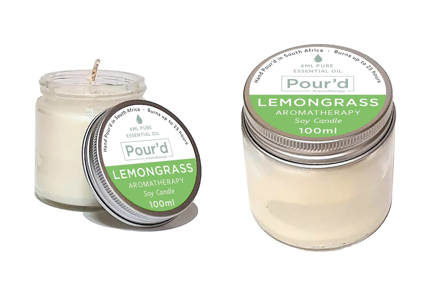 Glass clear jar round 100ml with silver aluminium screw lid. Second pic for example!