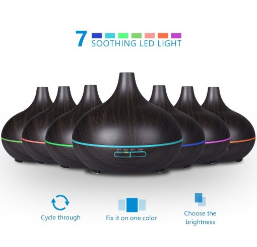Aromatherapy Electric Diffuser & Humidifier Ultrasonic 300ml Green Leaf