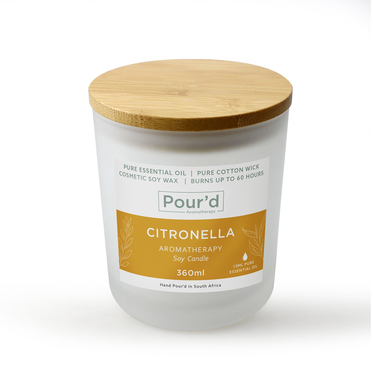 Citronella Aromatherapy Soy Candle 360ml