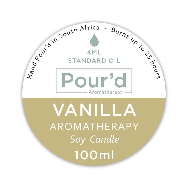 Vanilla aromatherapy soy candle 100ml