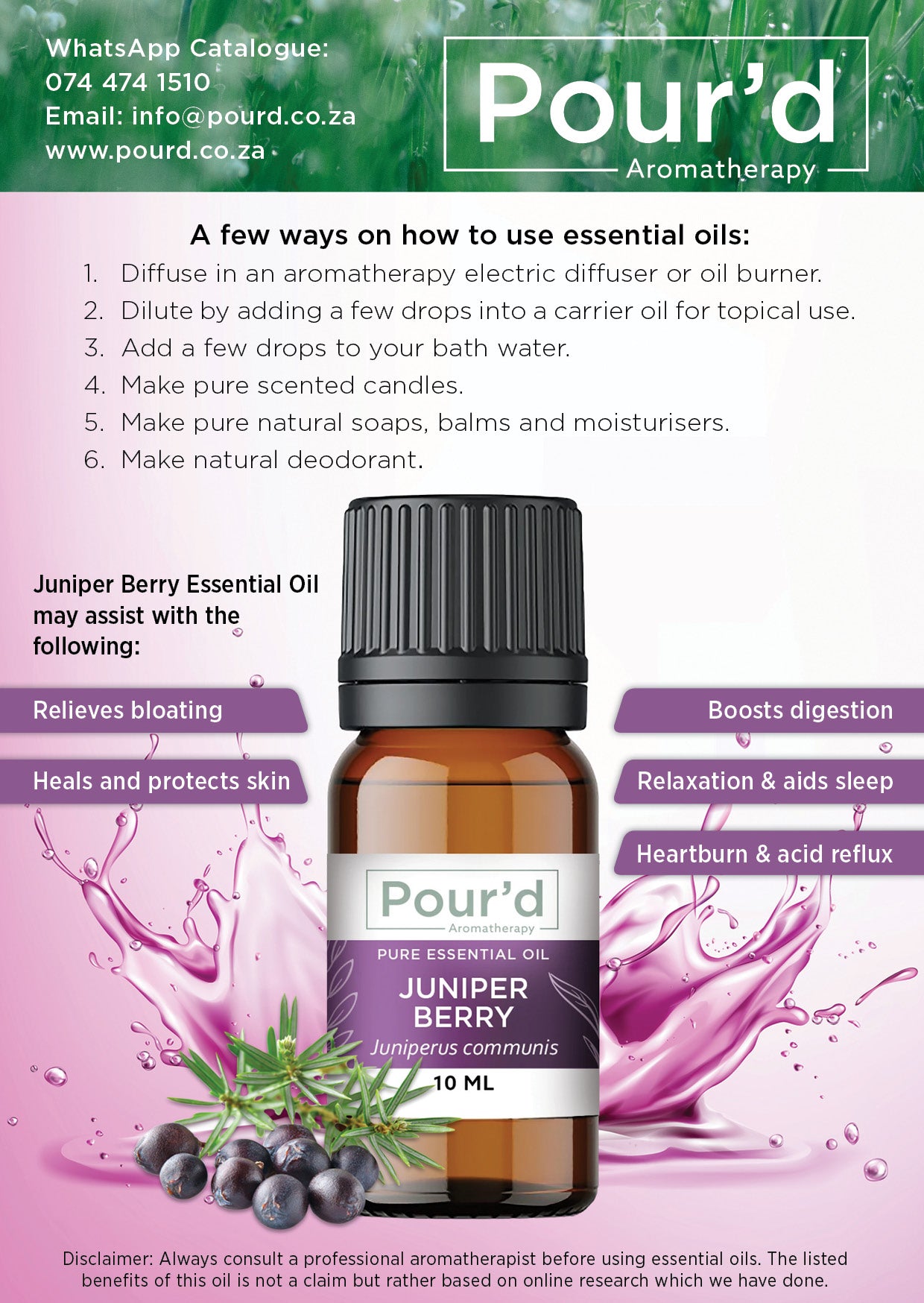 Juniper berry Pure Essential Oil 10ml