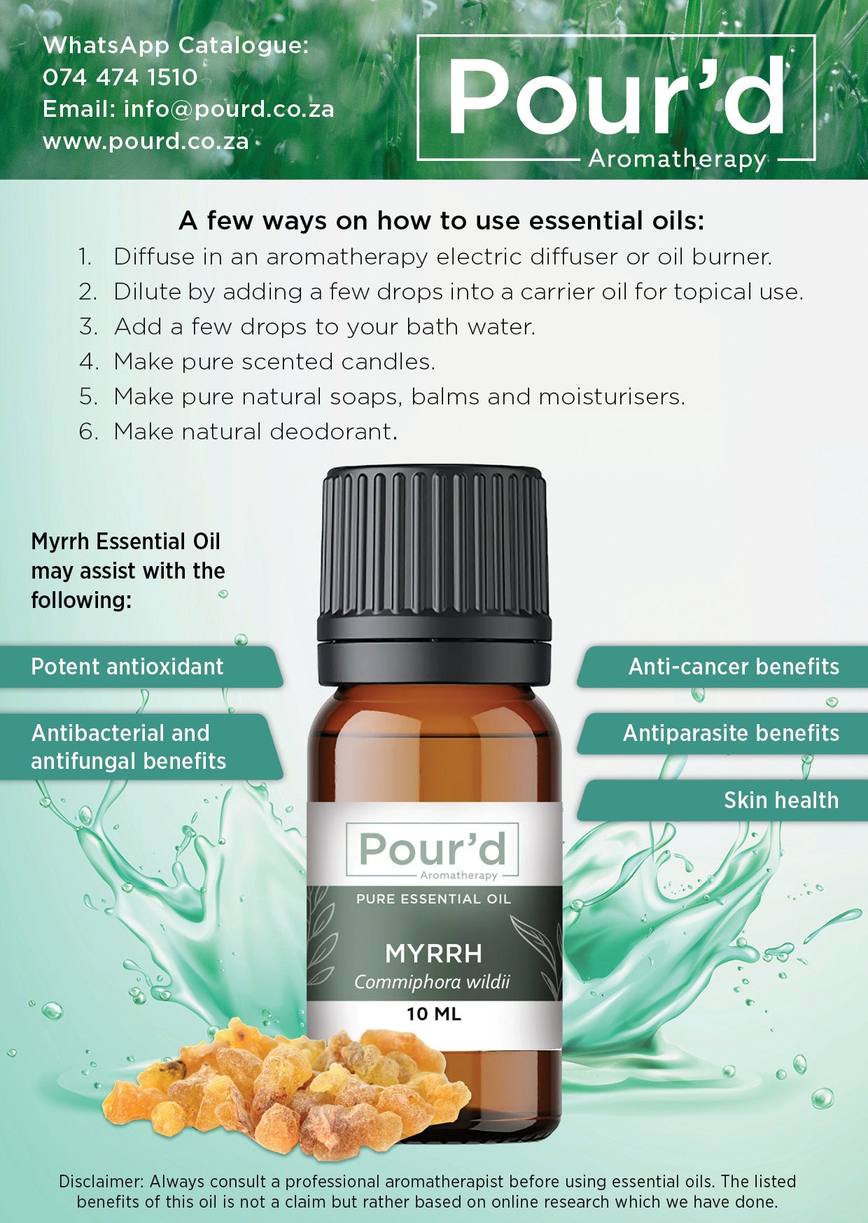 Myrrh pure Essential Oil 10ml