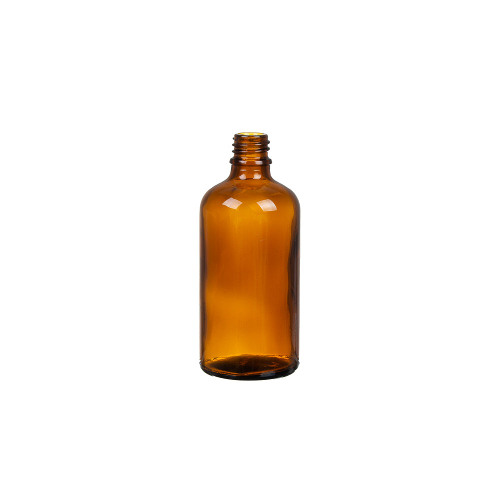 100ml Essential oil empty glass bottle with lid and slow flow inner pourer.