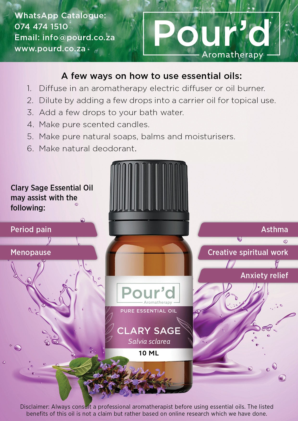 Clary Sage Pure Essential Oil