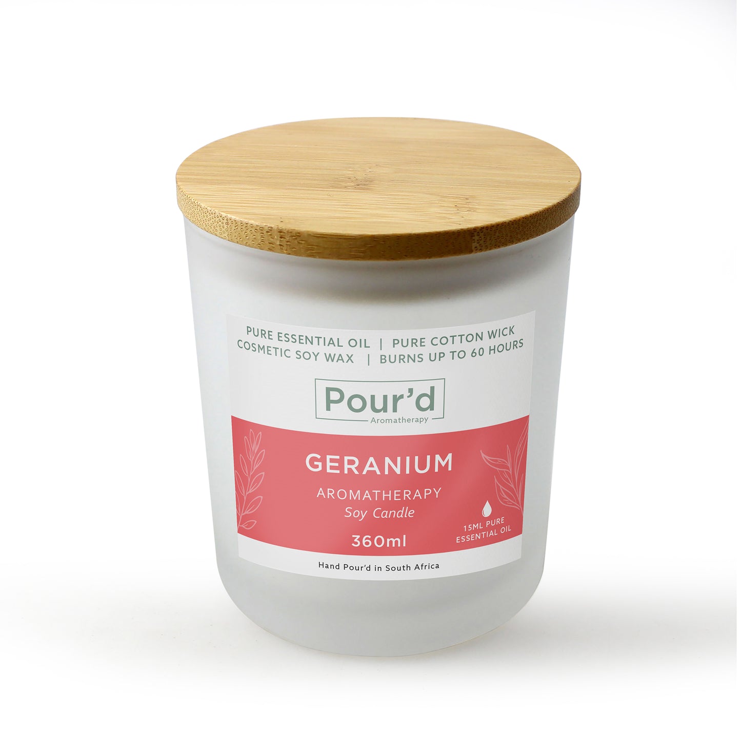 Geranium Aromatherapy Soy Candle 360ml