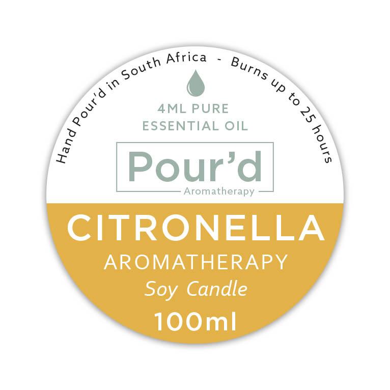 Citronella aromatherapy soy candle 100ml