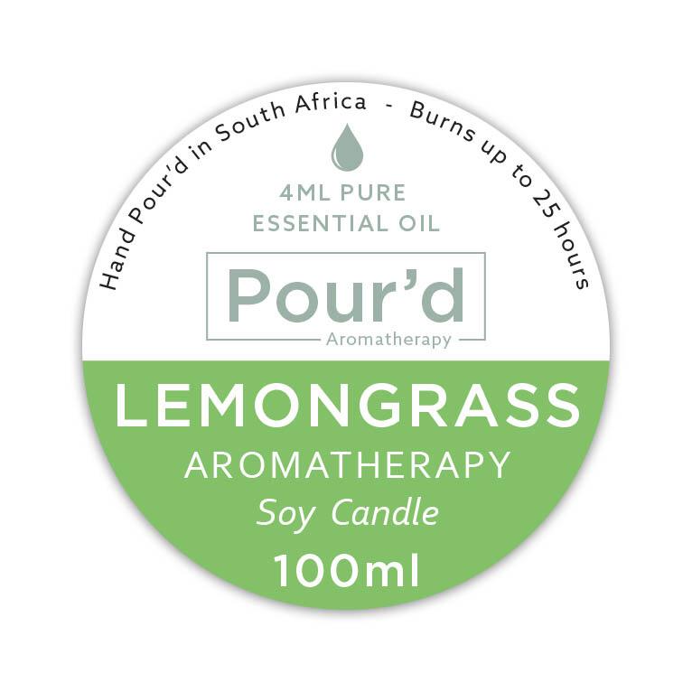 Lemongrass aromatherapy soy candle 100ml