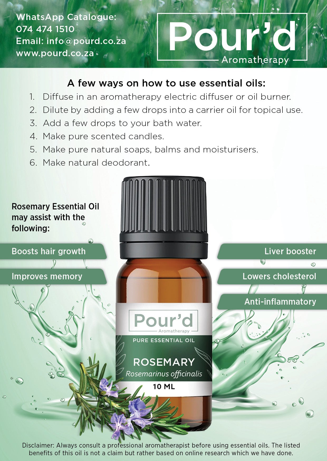 Rosemary Pure Essential Oil 10ml