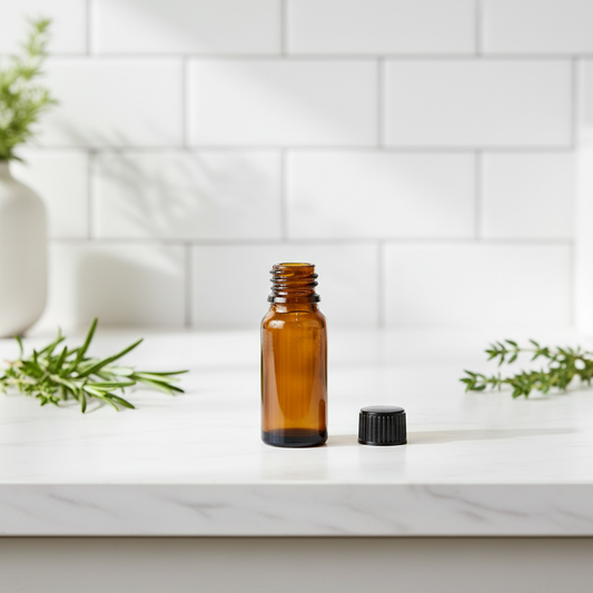 10ml amber glass bottle - kitchen setting