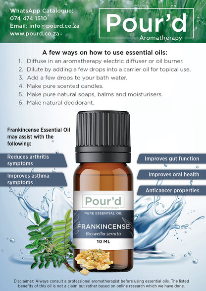 Frankincense Pure Essential Oil 10ml