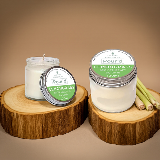 Lemongrass aromatherapy soy candle 100ml