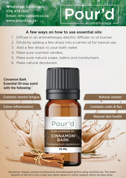 Cinnamon Bark pure essential oil 10ml