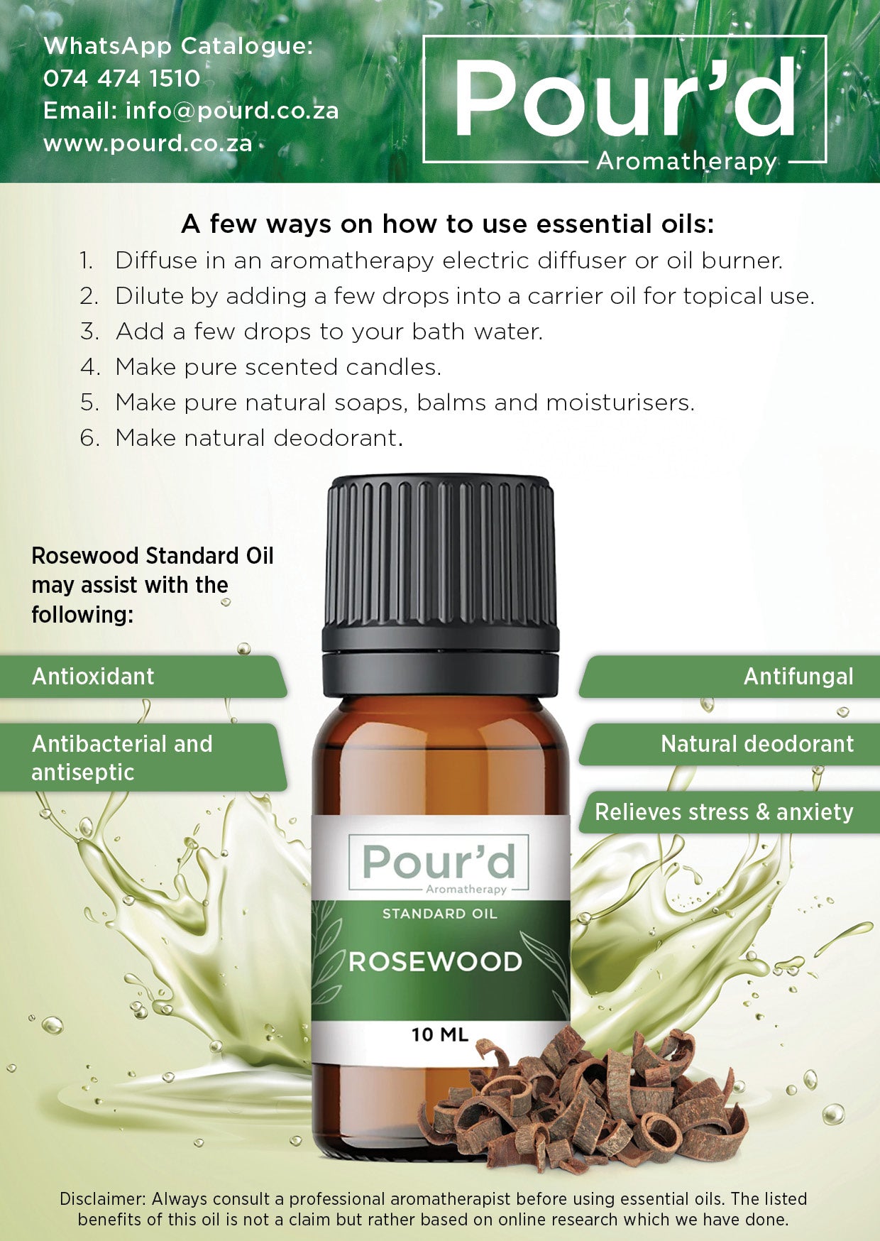 Rosewood standard essential oil 10ml