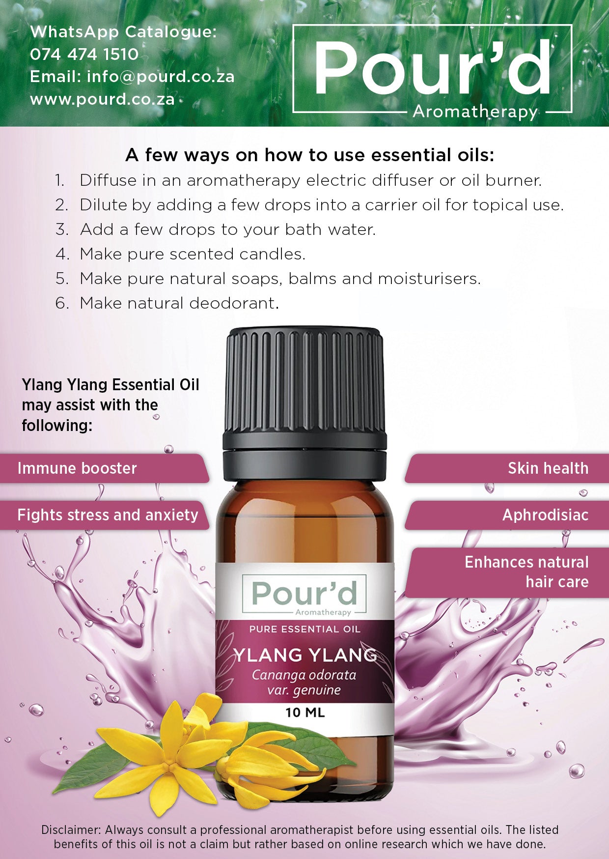 Ylang Ylang pure essential oil 10ml