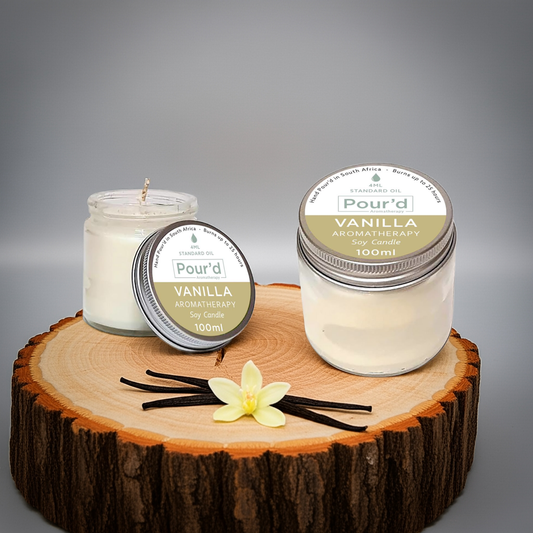 Vanilla aromatherapy soy candle 100ml