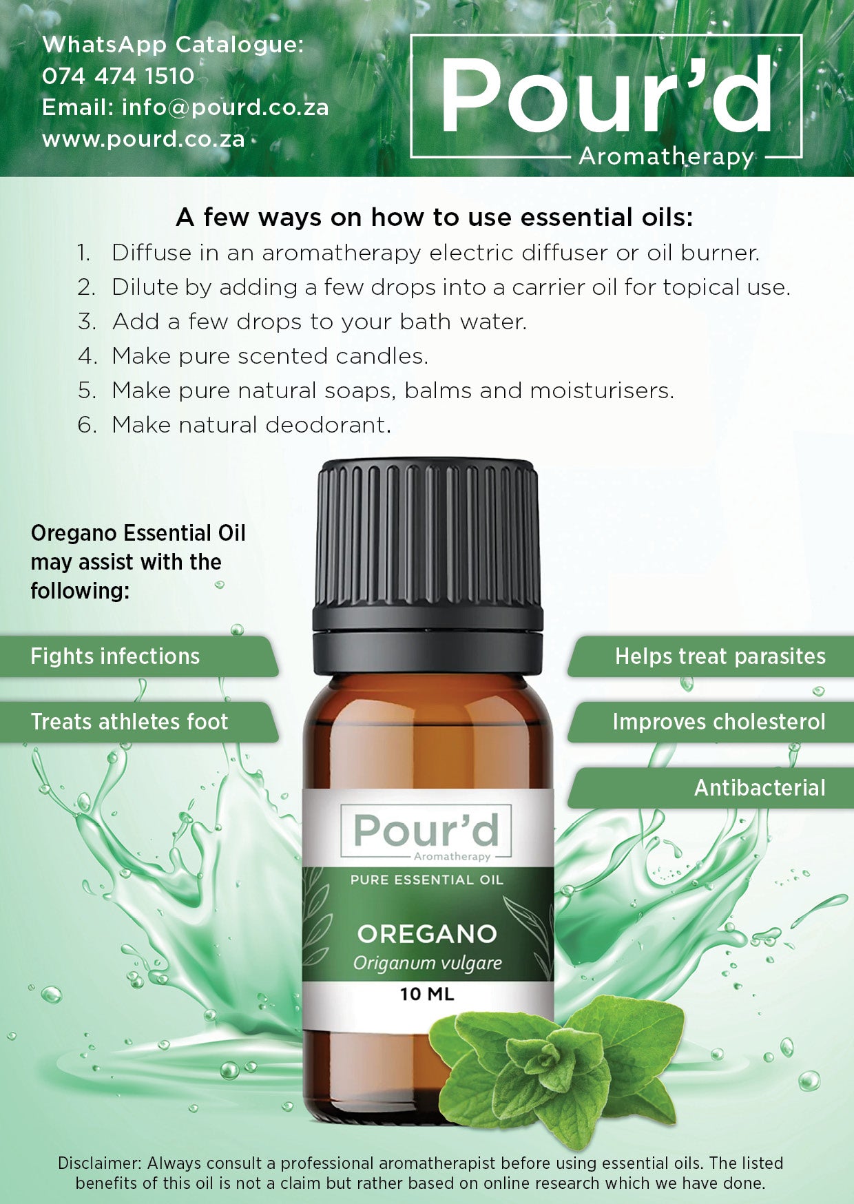 Oregano Pure Essential Oil 10ml