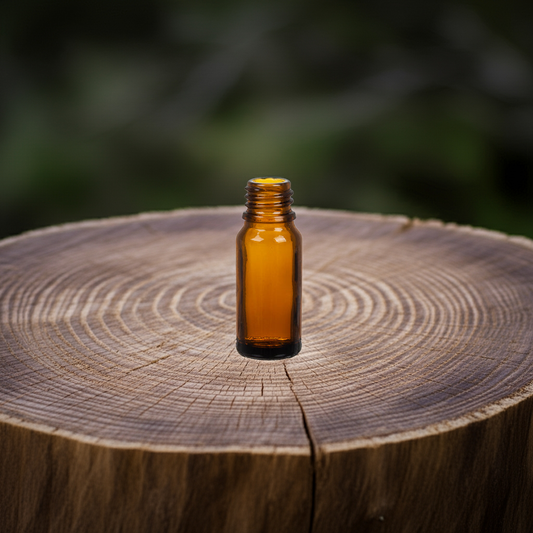 10ml Essential oil empty glass bottle with lid and slow flow inner pourer.