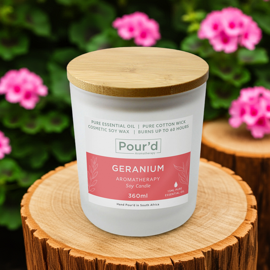 Geranium Aromatherapy Soy Candle 360ml