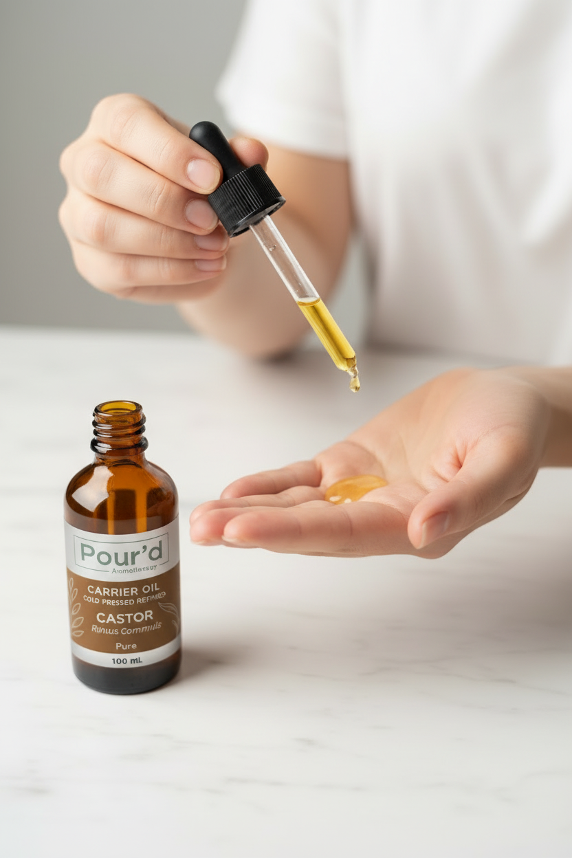 Castor Oil Pipette Lifestyle Shot