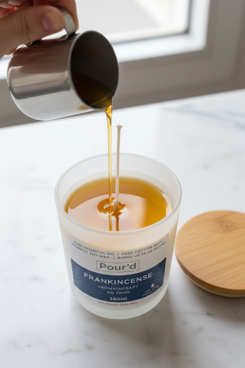 Frankincense Candle Pour with Cotton Wick