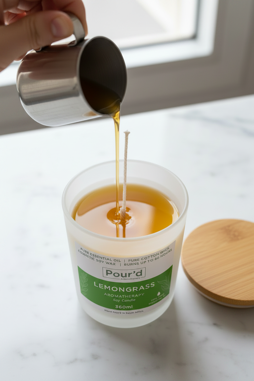 Lemongrass Candle Pour